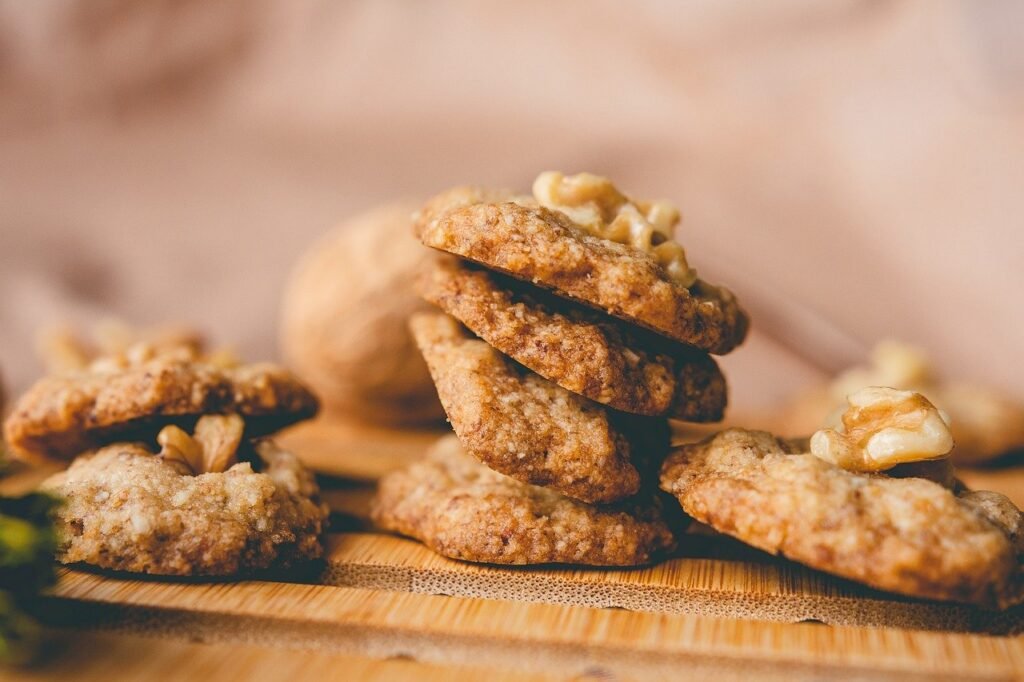 cookie, walnut, bake